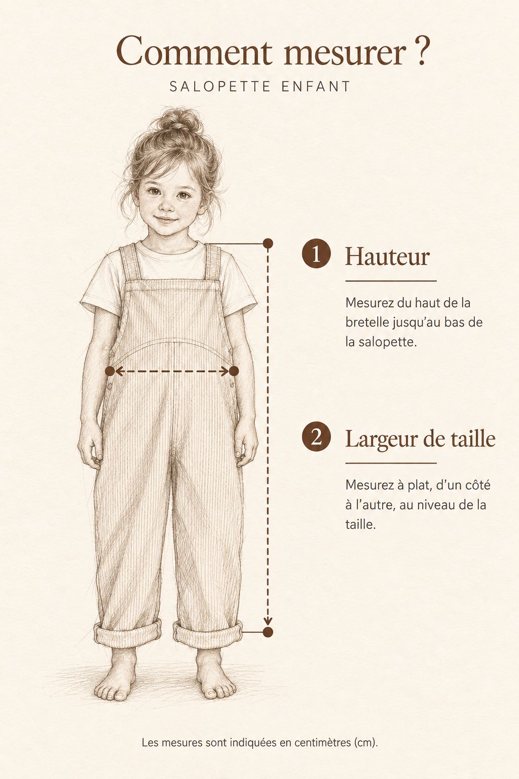 Comment mesurer — Salopette Rosa